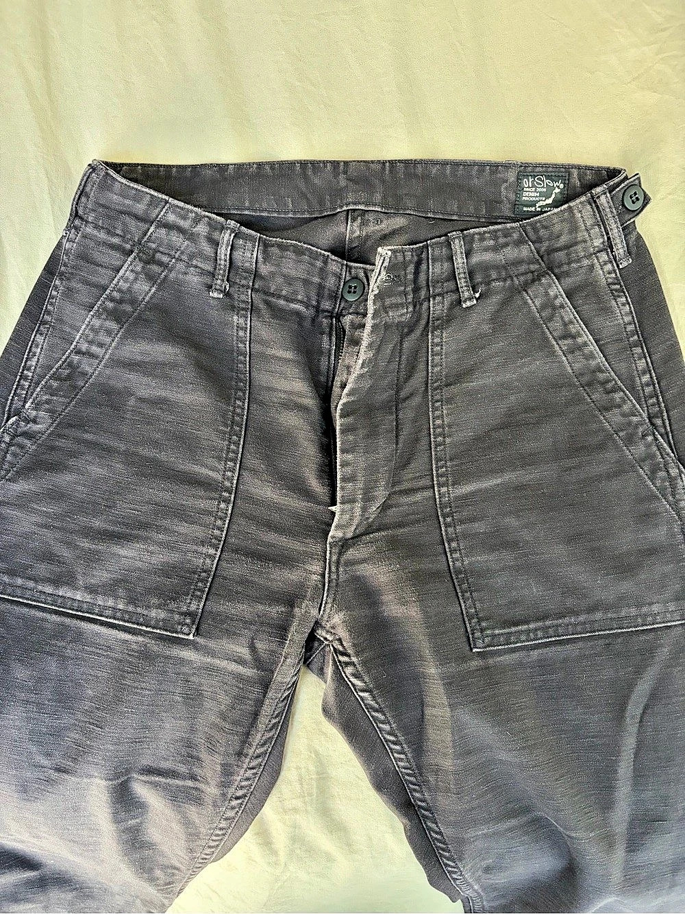 OrSlow Denim Regular Fit Fatigue Pants Size Small